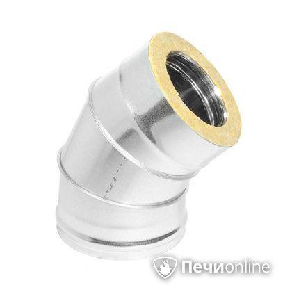 Колено 135° (45°) Теплов и Сухов Отвод Термо 45* ОТ-Р 430-0.5/оцинковка D150/210 в Серове