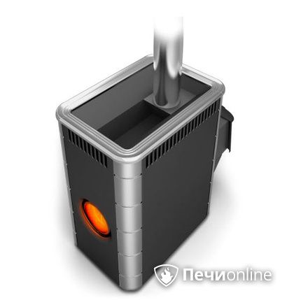 Дровяная банная печь TMF Аврора Inox ДА Иллюминатор антрацит НВ  в Серове